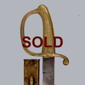 EUROPEAN BRASS-HILTED BRIQUET SABRE