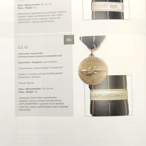 COMMEMORATIVE MEDAL OF THE 1941-1945 CONTINUATION WAR (SWEDISH VARIATION)