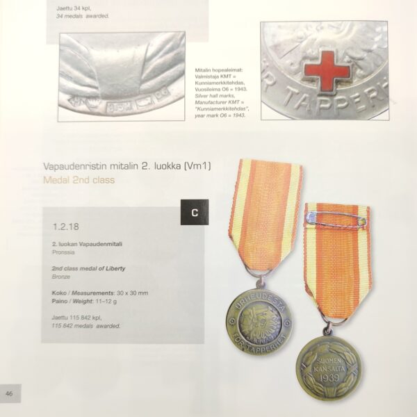 FINNISH 2ND CLASS MEDAL OF LIBERATION 1939