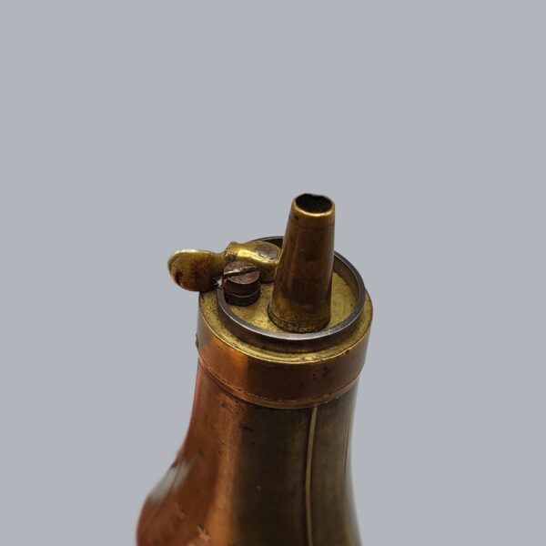 AMERICAN COPPER & BRASS POWDER FLASK
