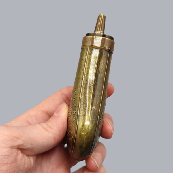 AMERICAN COPPER & BRASS POWDER FLASK