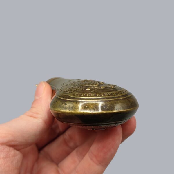 AMERICAN COPPER & BRASS POWDER FLASK
