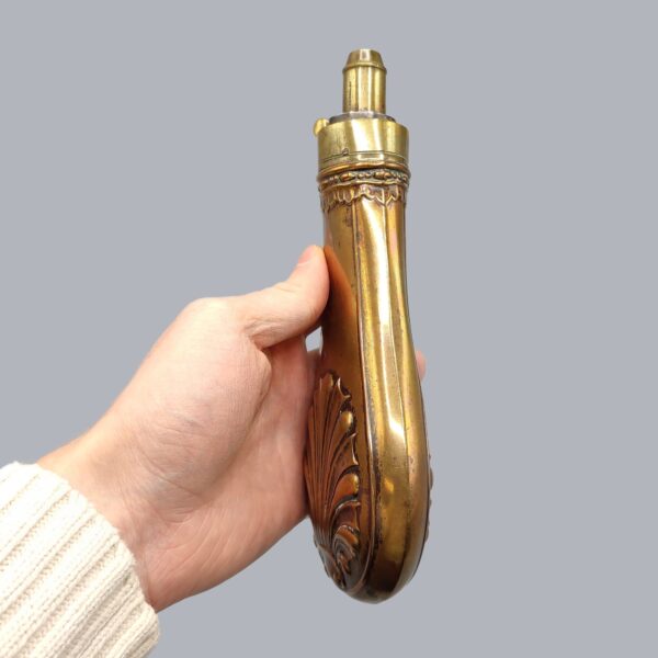 ENGLISH COPPER & BRASS POWDER FLASK