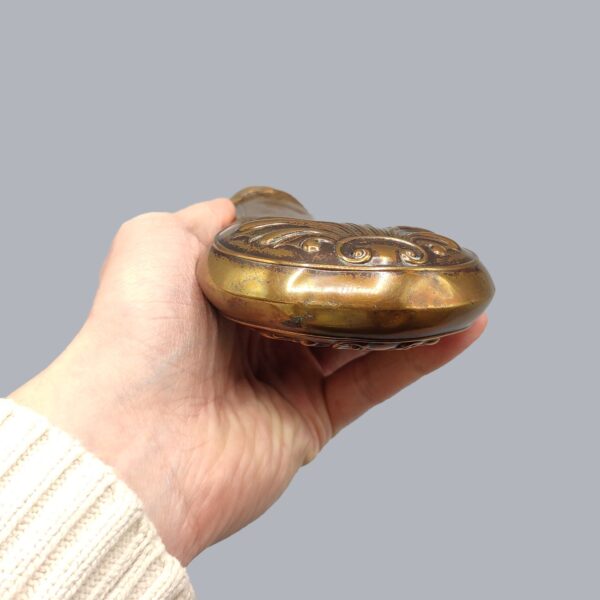 ENGLISH COPPER & BRASS POWDER FLASK