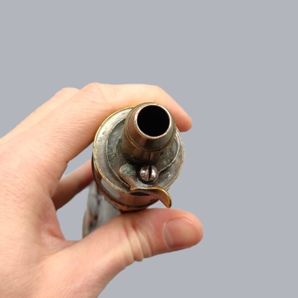 ENGLISH COPPER & BRASS POWDER FLASK