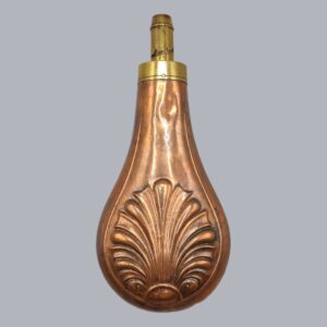 ENGLISH COPPER & BRASS POWDER FLASK
