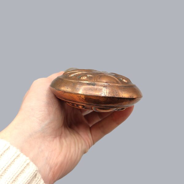 ENGLISH COPPER & BRASS POWDER FLASK