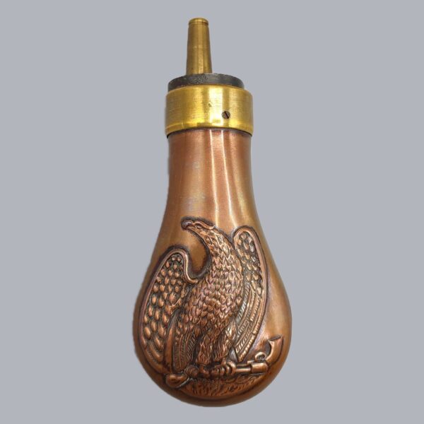 AMERICAN COPPER & BRASS POWDER FLASK
