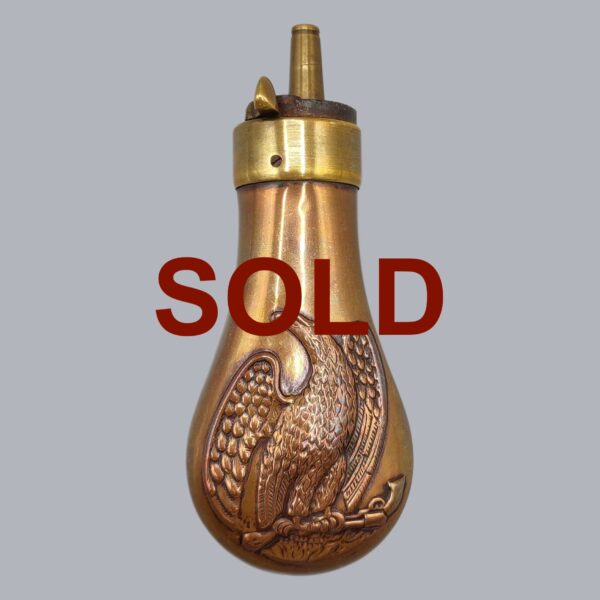 AMERICAN COPPER & BRASS POWDER FLASK