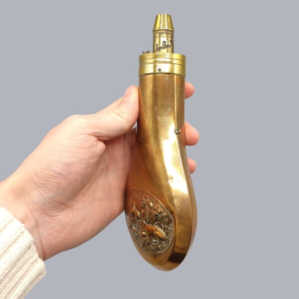 EUROPEAN COPPER & BRASS POWDER FLASK