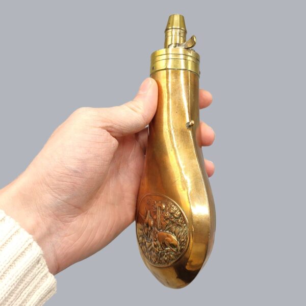 EUROPEAN COPPER & BRASS POWDER FLASK