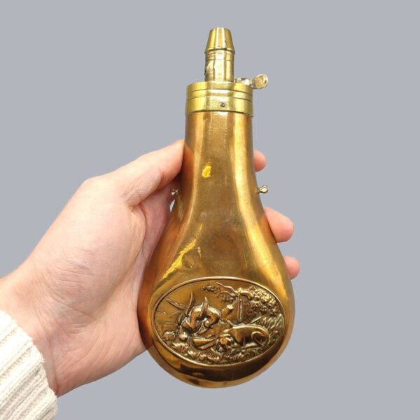 EUROPEAN COPPER & BRASS POWDER FLASK