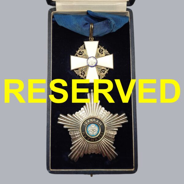 FINNISH WHITE ROSE OF FINLAND (COMMANDER'S CROSS 1ST CLASS & BOX)
