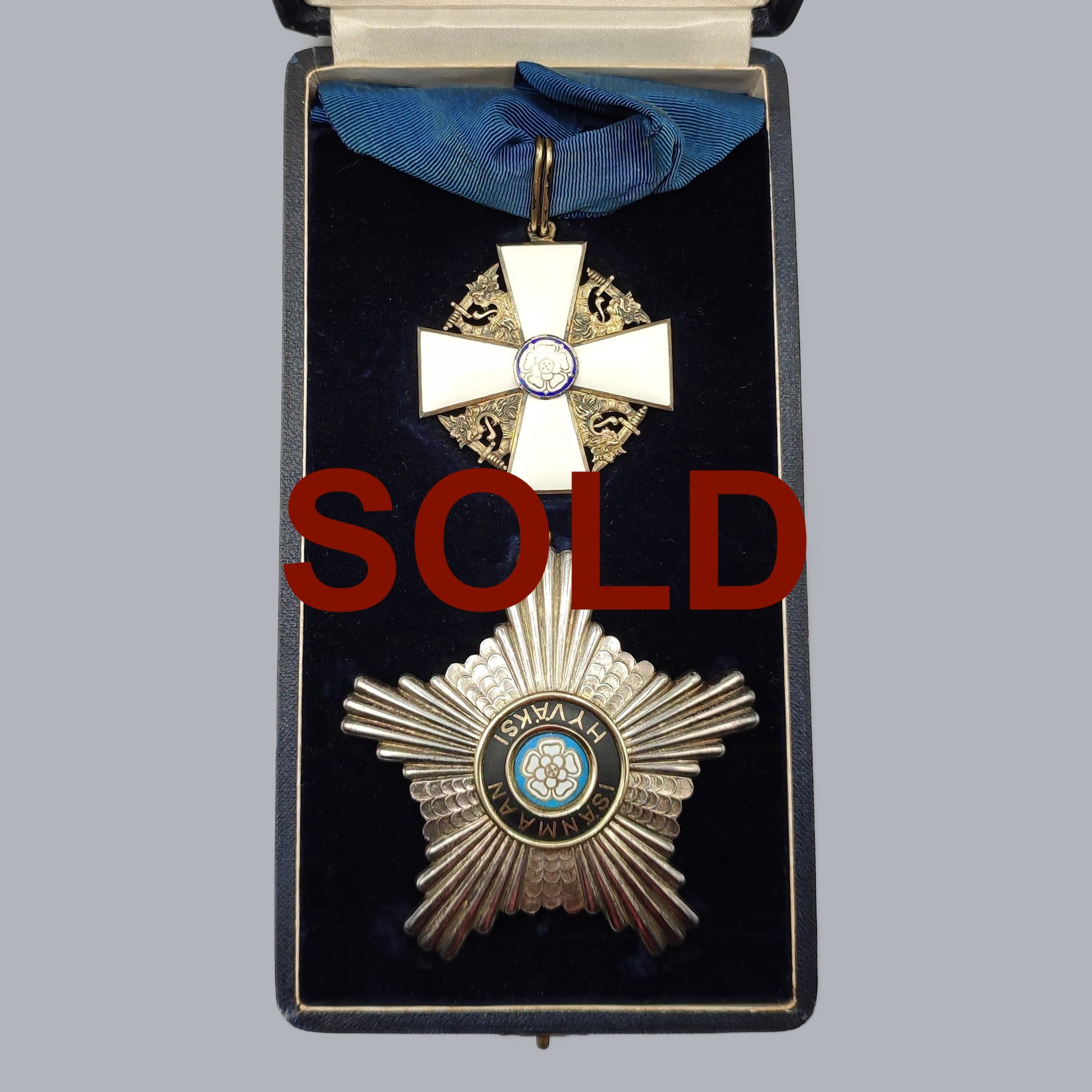 A389j FINNISH WHITE ROSE OF FINLAND (COMMANDER'S CROSS 1ST CLASS & BOX)