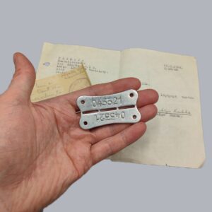 FINNISH WWII DOG TAG & DOCUMENTATION (CONTINUATION WAR)
