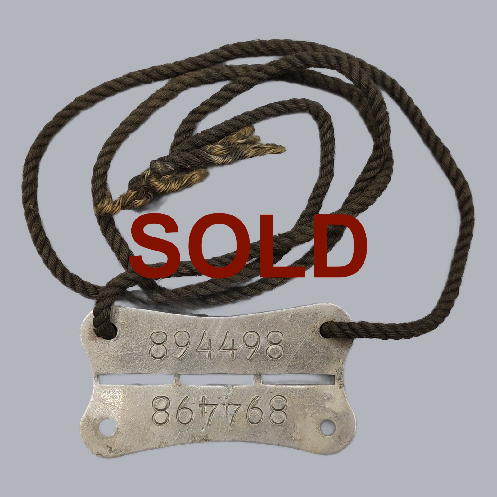 FINNISH WWII DOG TAG OF THE CONTINUATION WAR