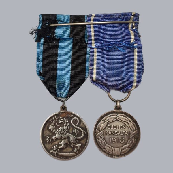 FINNISH MEDAL BAR OF A 1918 LIBERATION WAR VETERAN