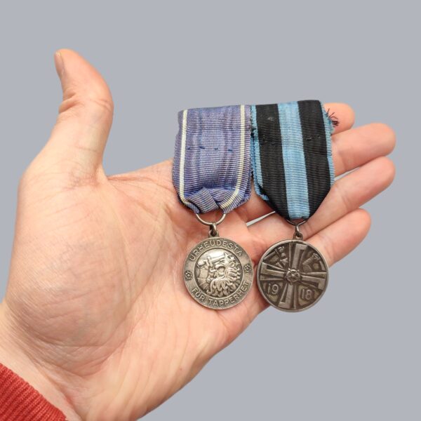 FINNISH MEDAL BAR OF A 1918 LIBERATION WAR VETERAN