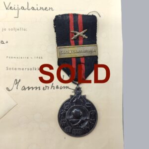 FINNISH WWII COMMEMORATIVE MEDAL (WINTER WAR & PAPERS)
