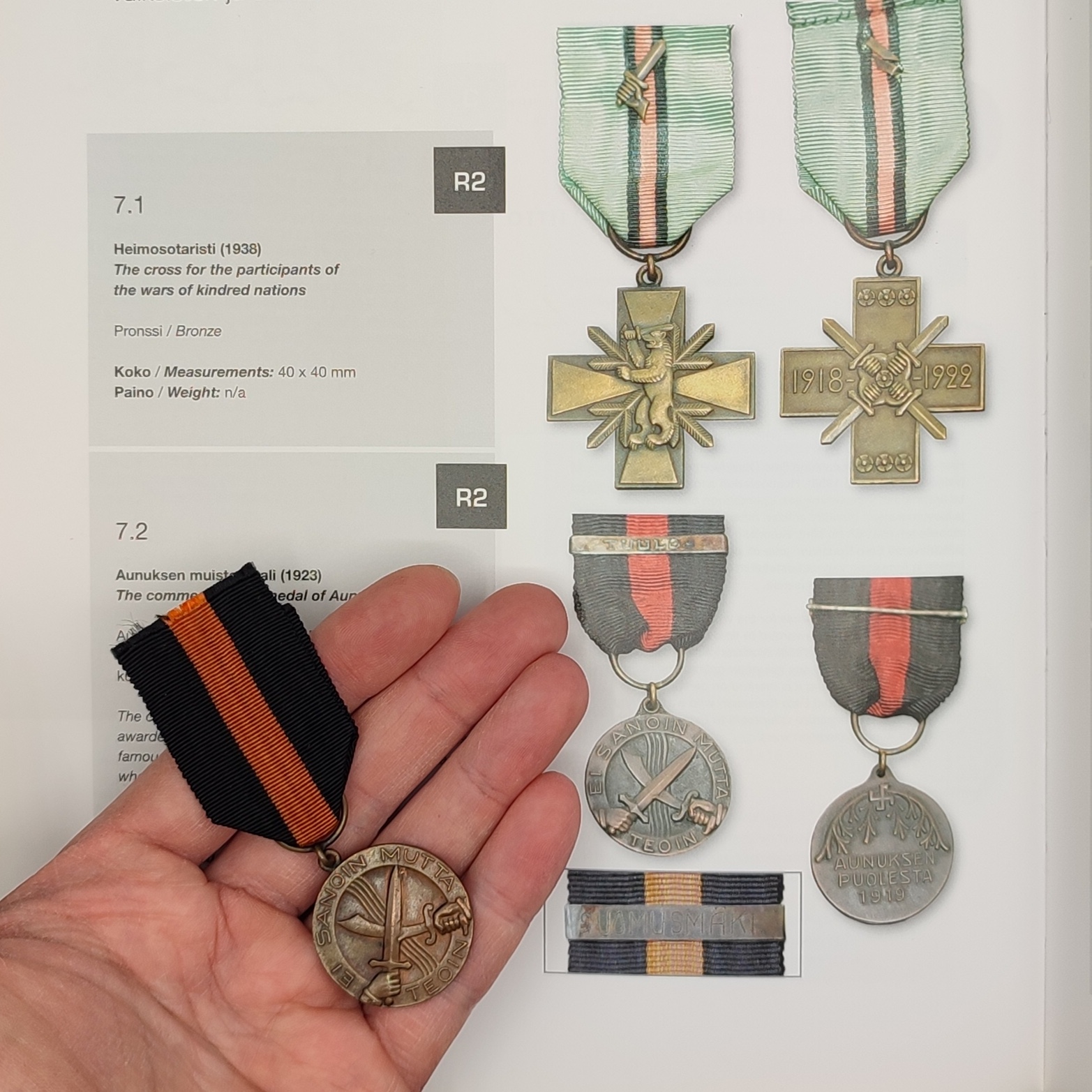 FINNISH WWI CAMPAIGN MEDAL OF AUNUS 1919