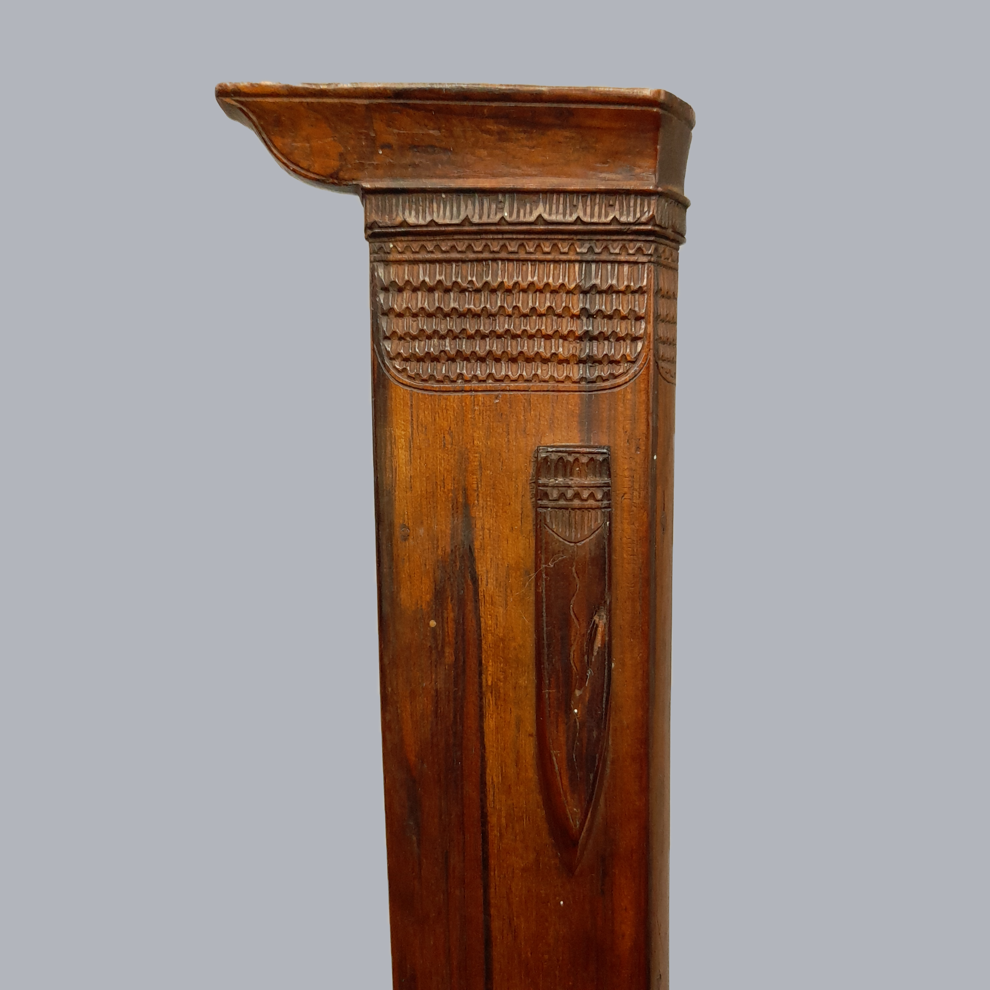 A724h Antique Indonesian Pedang Dagger Sumatran 19th Century 1800s Hardwood Steel Damascus Blade Southeast Asian Ethnographic Tool