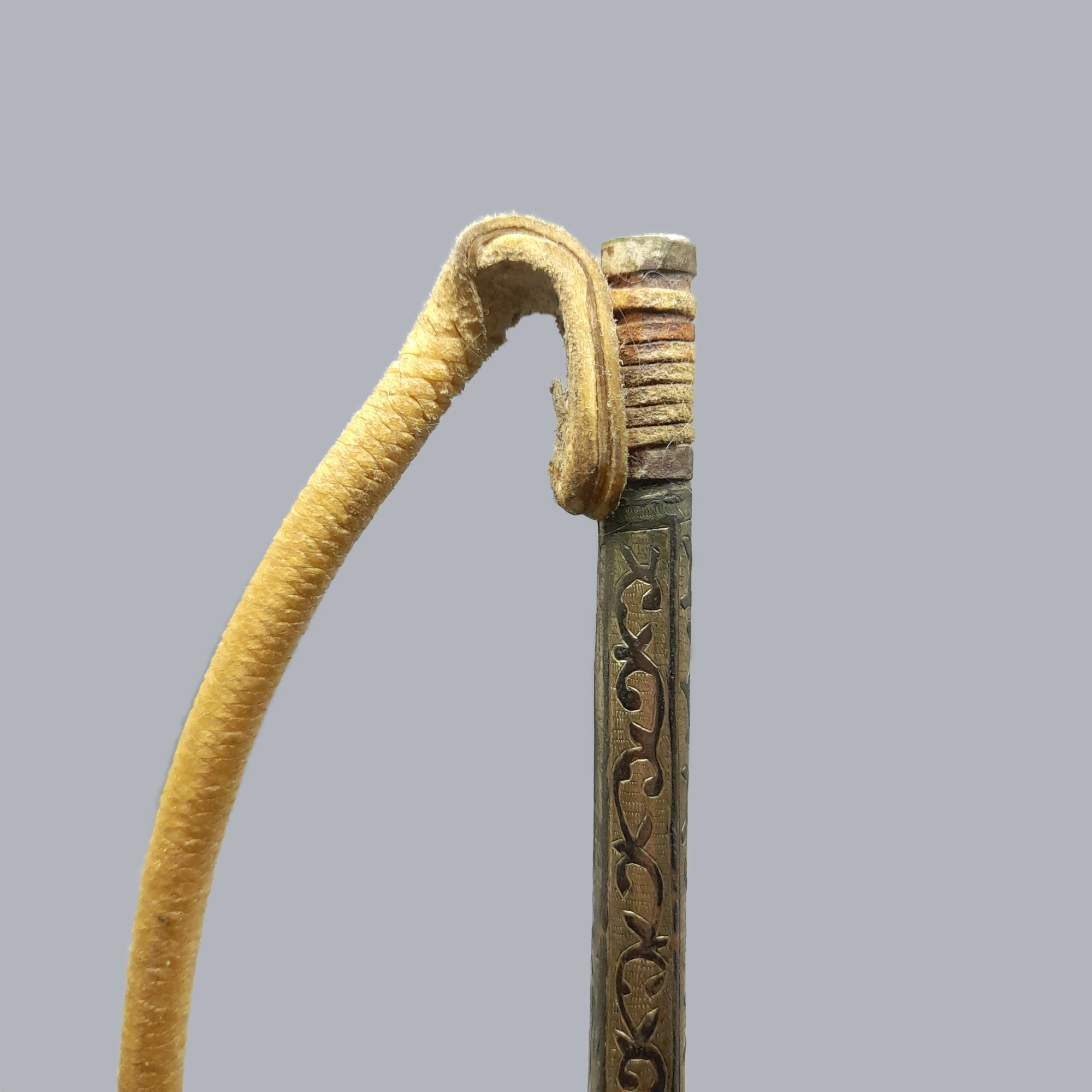 A753e Antique 19th Century Nagaikka Cossack Horse Whip