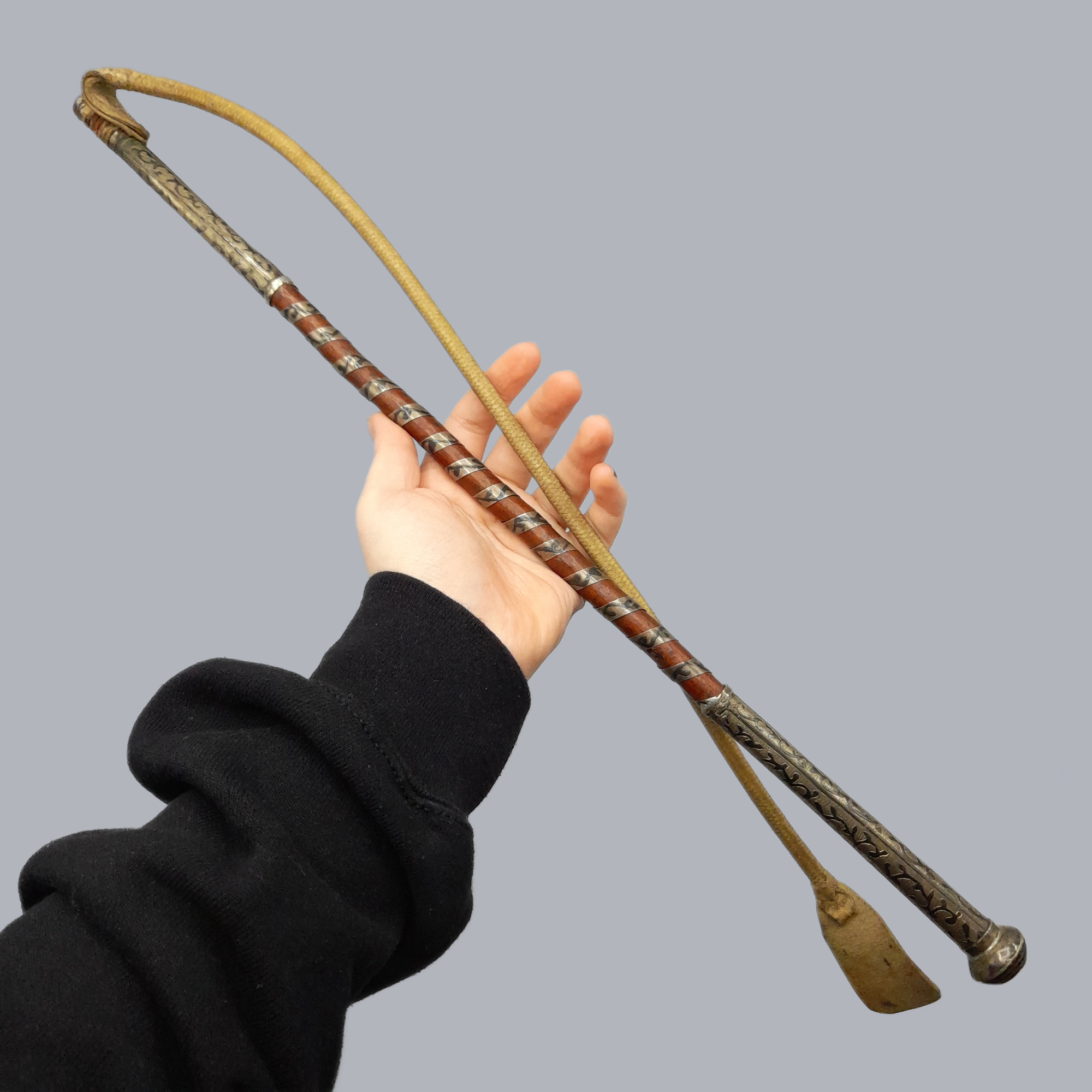 A753j Antique 19th Century Nagaikka Cossack Horse Whip