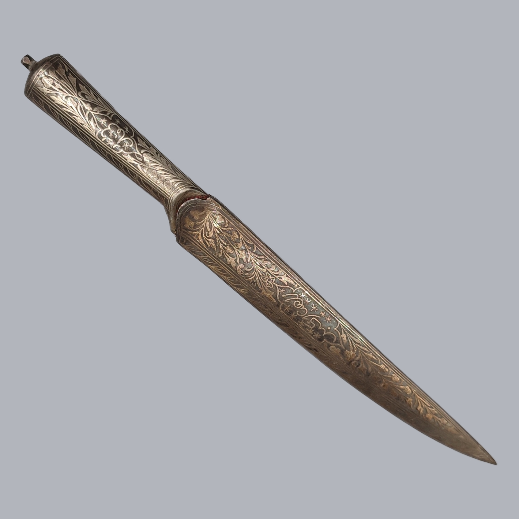 SYRIAN KARD KNIFE WITH SILVER KOFTGARI WORK