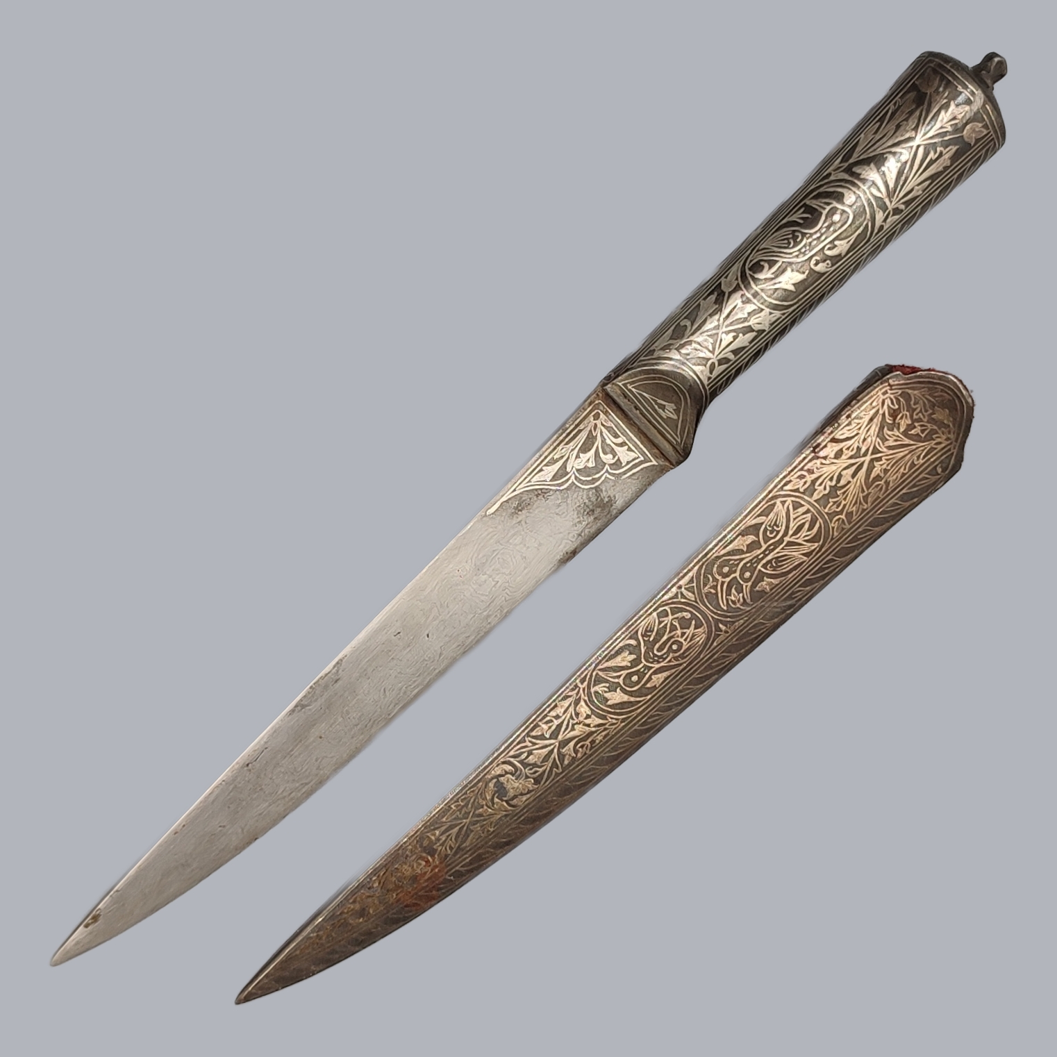 SYRIAN KARD KNIFE WITH SILVER KOFTGARI WORK