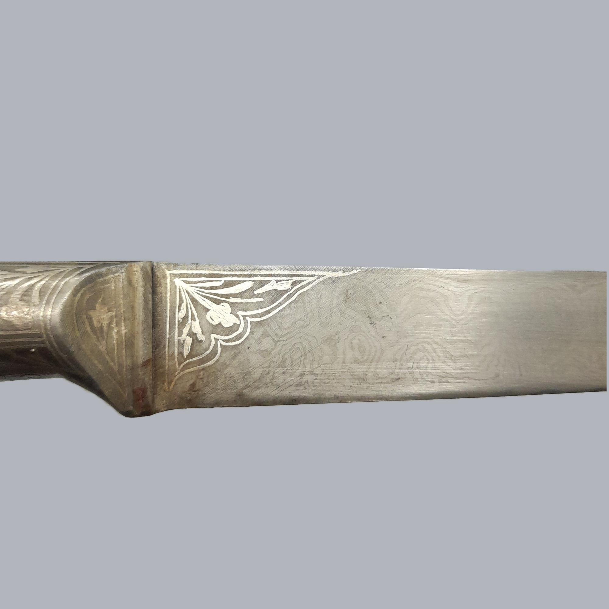 Vintage Syrian Kard Dagger Silver Koftgari Work