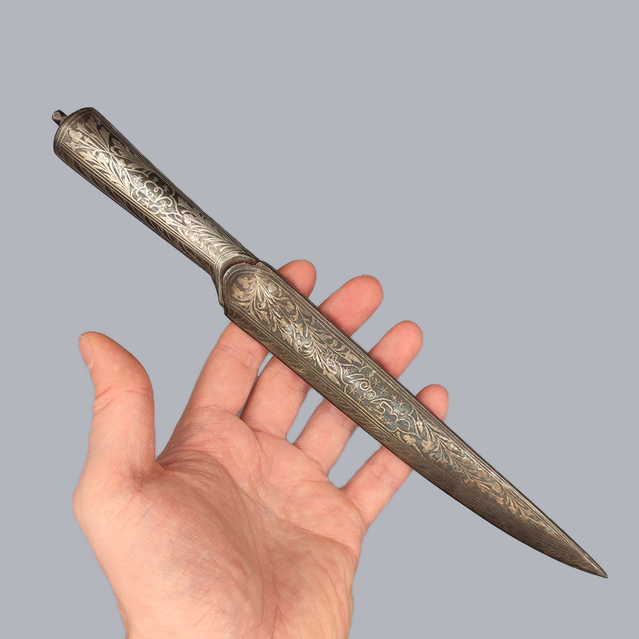 SYRIAN KARD KNIFE WITH SILVER KOFTGARI WORK