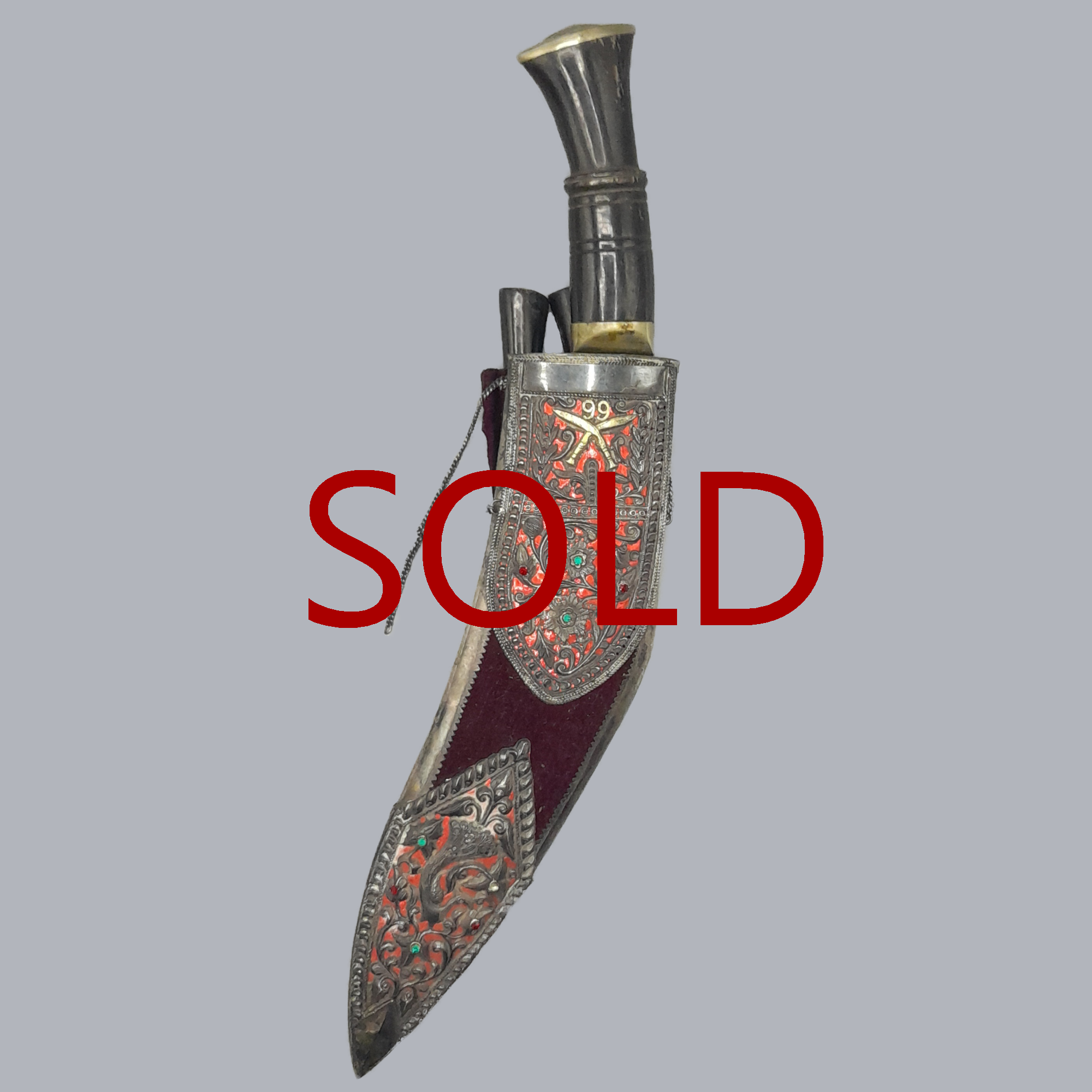 SILVER MOUNTED KUKRI DAGGER