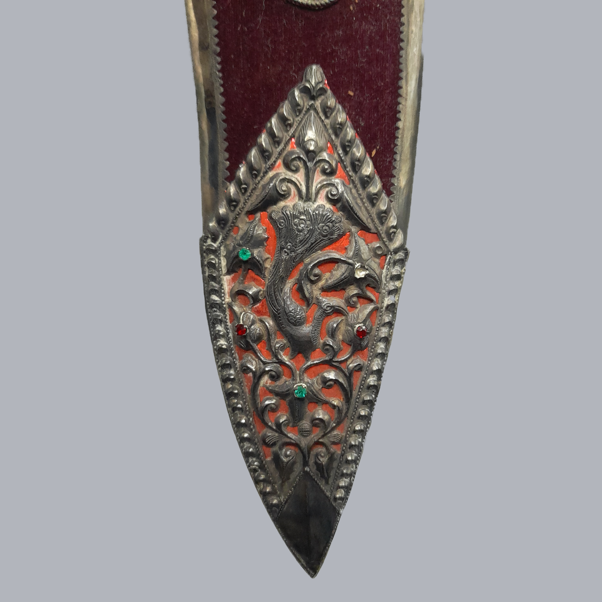 Vintage Nepalese Kukri Dagger Silver Mounted Blade