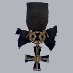 FINNISH WWII CROSS OF LIBERTY 4TH CLASS 1939 WITH BLACK RIBBON