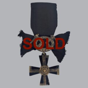 FINNISH WWII CROSS OF LIBERTY 4TH CLASS 1939 MOURNING CROSS