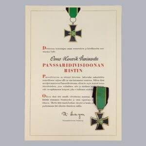 FINNISH WWII REGIMENTAL CROSS OF THE ARMOURED DIVISION