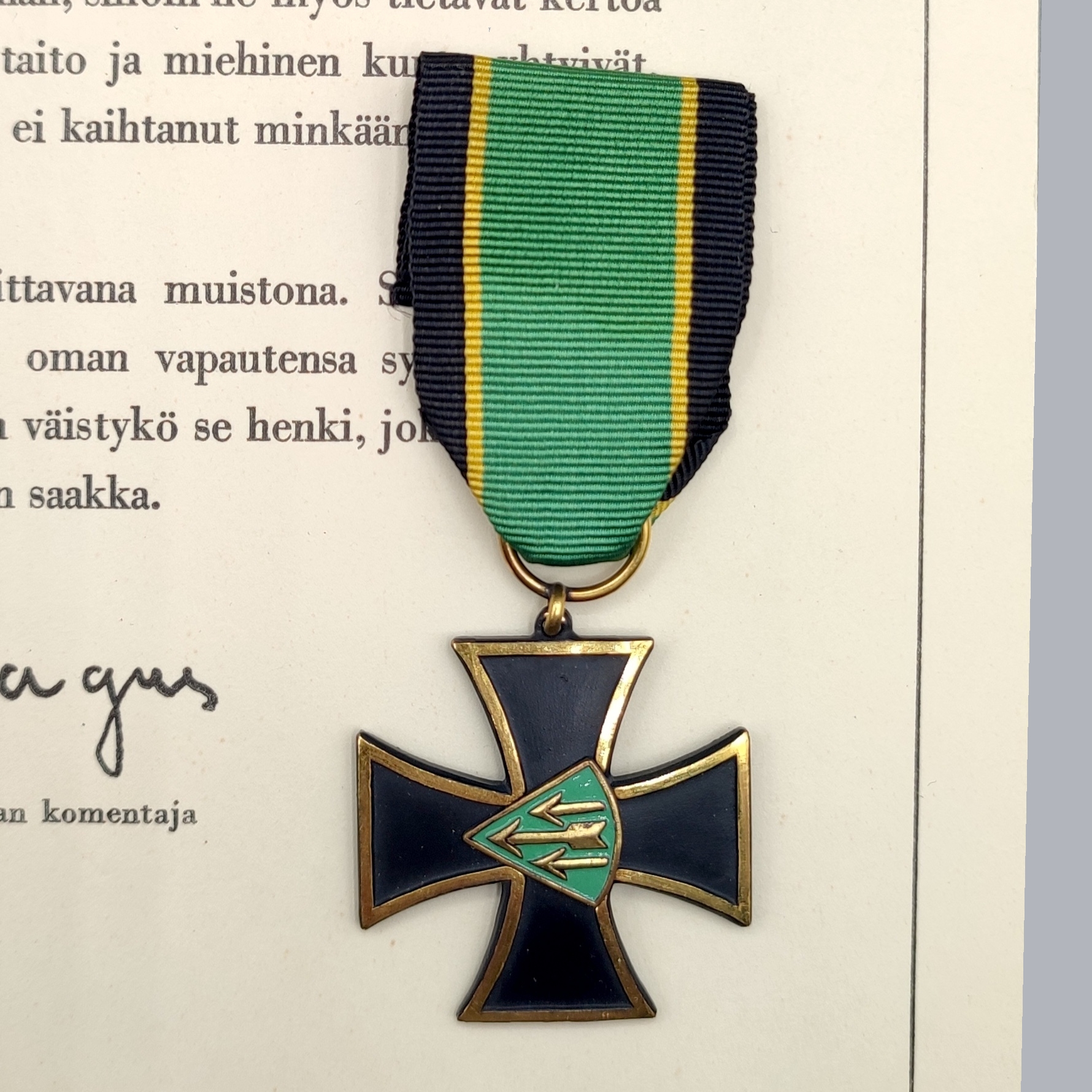 FINNISH WWII REGIMENTAL CROSS OF THE ARMOURED DIVISION