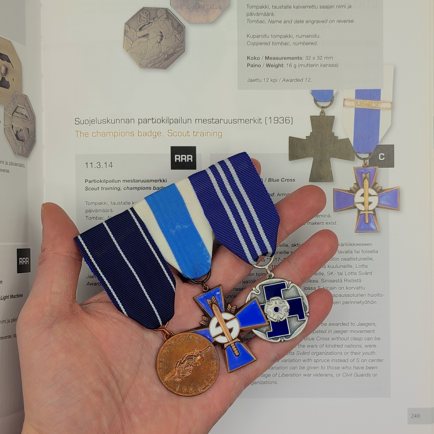 FINNISH WWII MEDAL BAR OF A LOTTA SVÄRD SISTER & CERTIFICATES