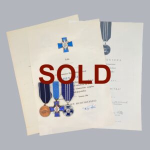 FINNISH WWII MEDAL BAR OF A LOTTA SVÄRD SISTER & CERTIFICATES