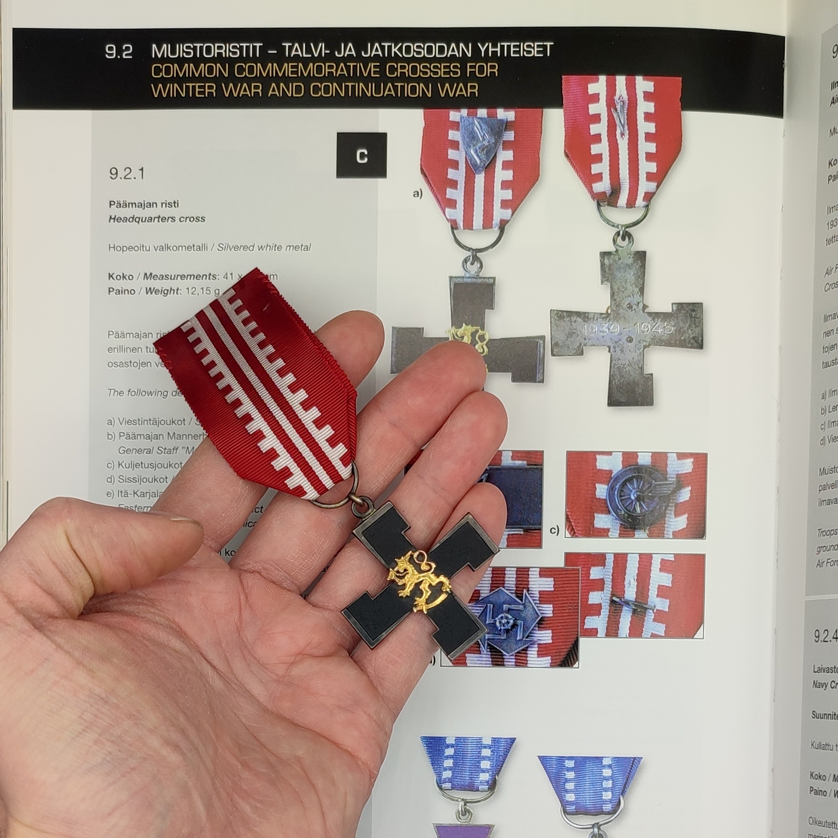 FINNISH WWII REGIMENTAL CROSS OF THE HEADQUARTERS 1939-1945 & CERTIFICATE