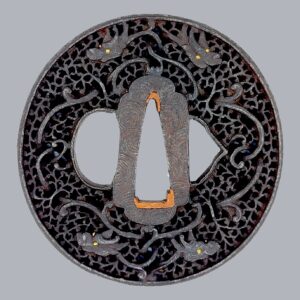 JAPANESE SWORD GUARD 'TSUBA' IN NANBAN STYLE