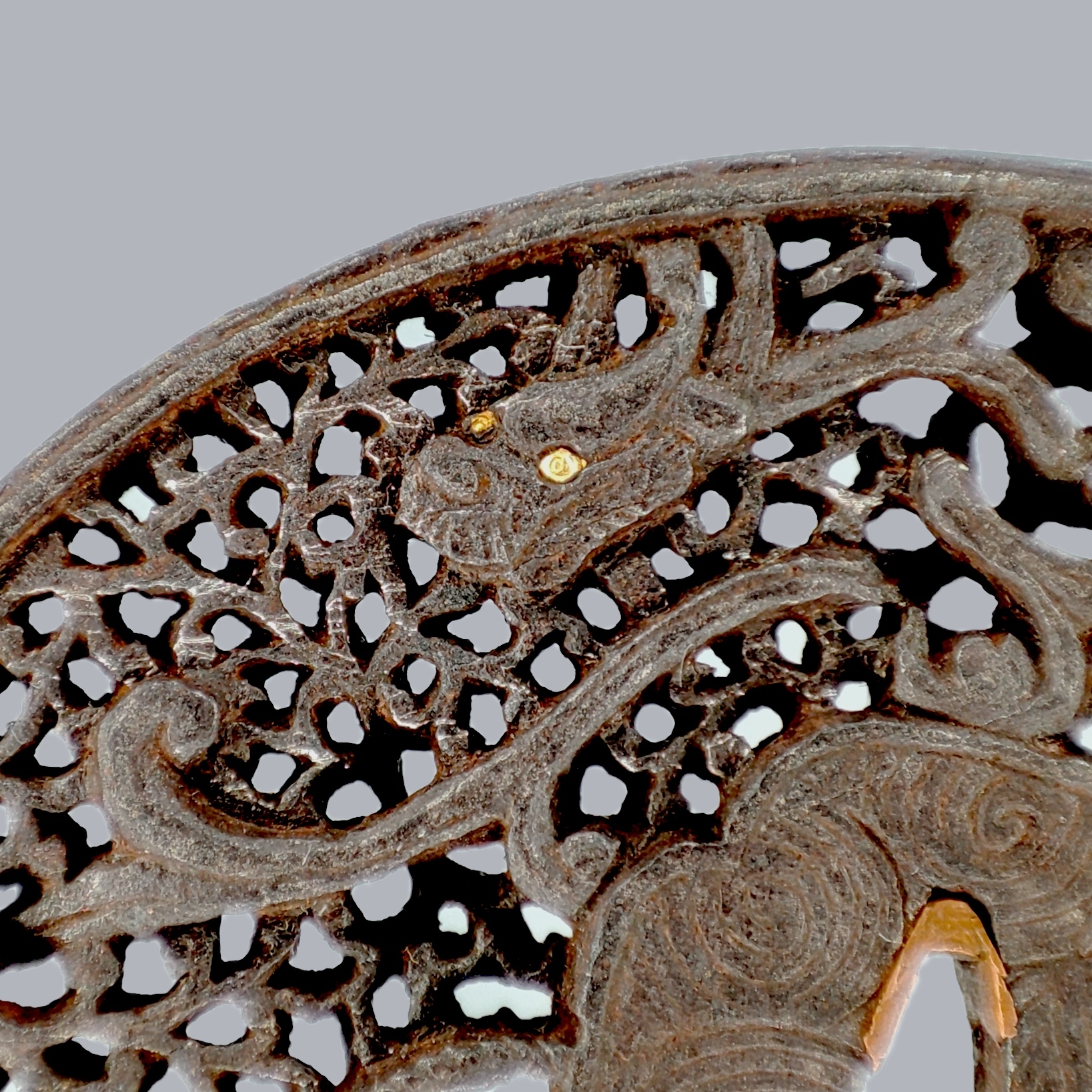 JAPANESE SWORD GUARD 'TSUBA' IN NANBAN STYLE