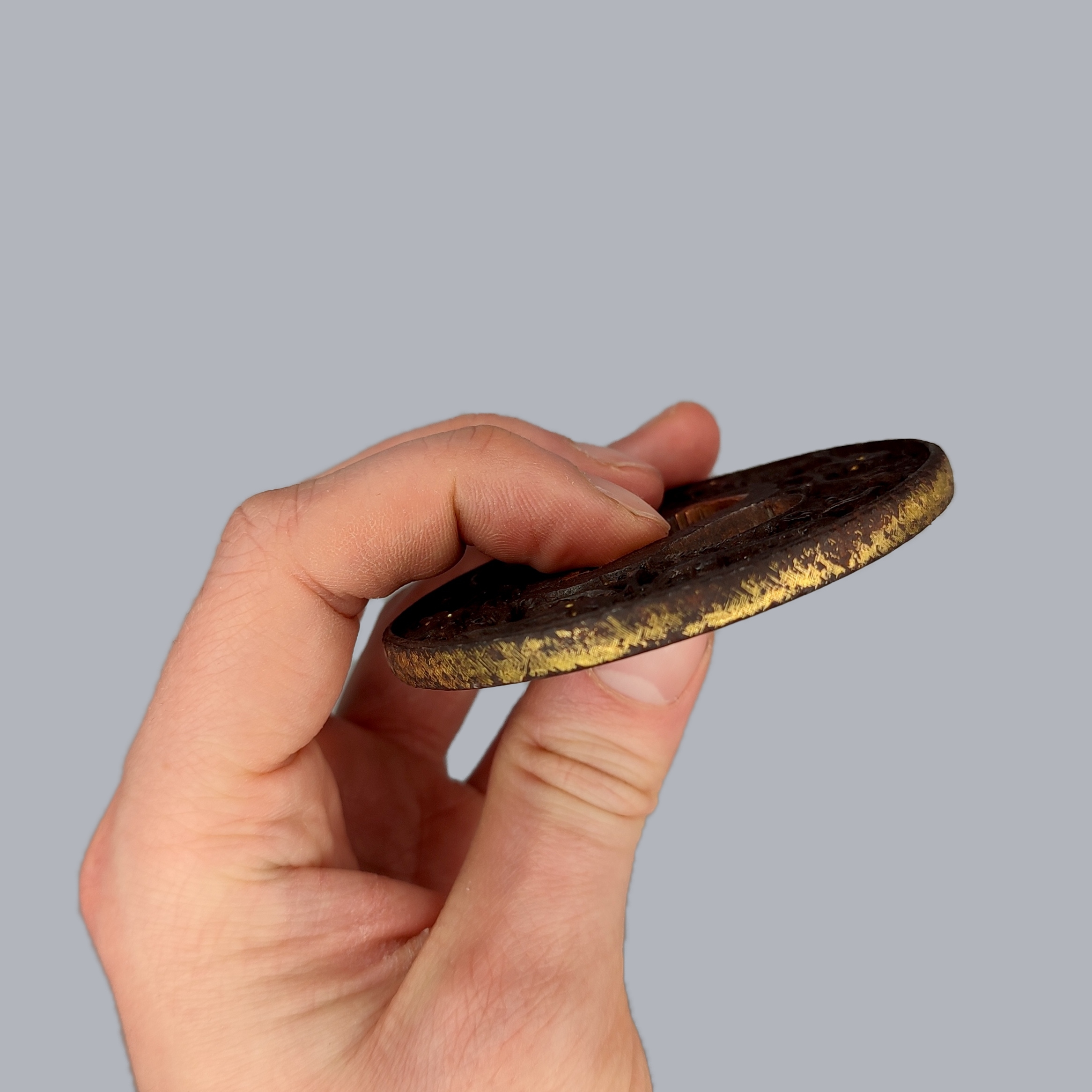 JAPANESE SWORD GUARD 'TSUBA' IN NANBAN STYLE