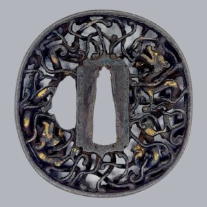 JAPANESE SWORD GUARD 'TSUBA' IN NANBAN STYLE