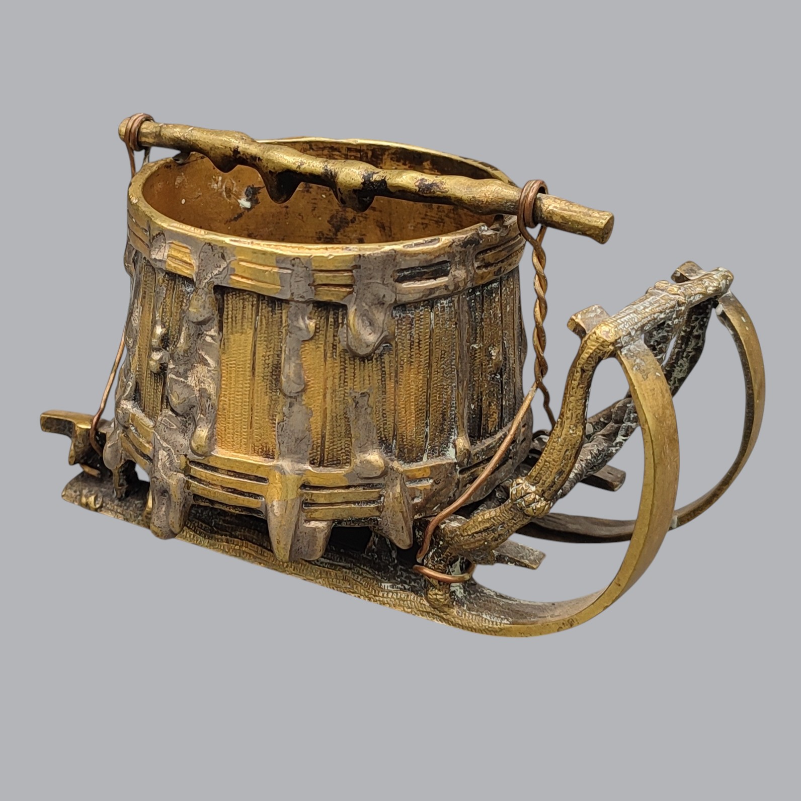 RUSSIAN BRASS SLEIGH ASHTRAY