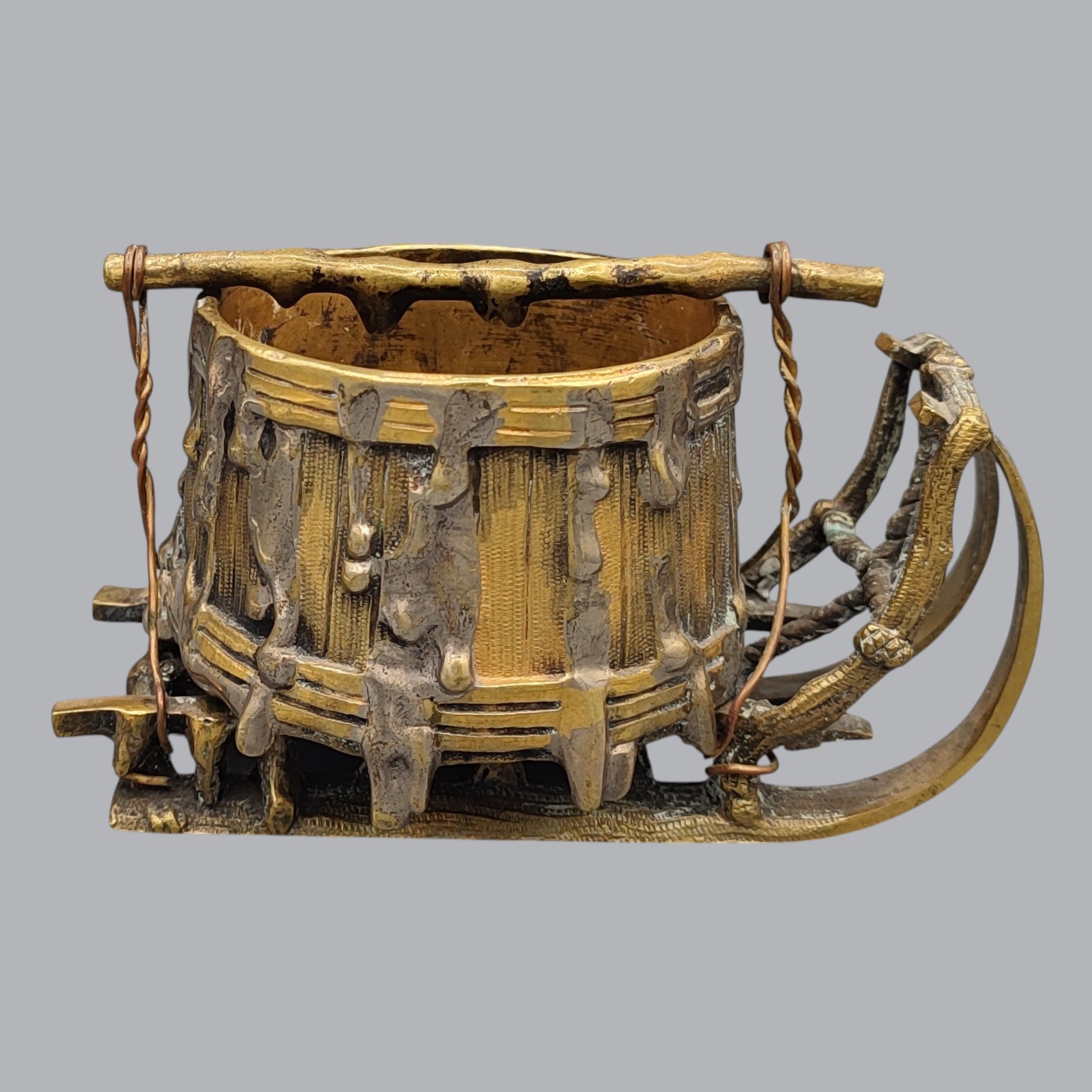 RUSSIAN BRASS SLEIGH ASHTRAY
