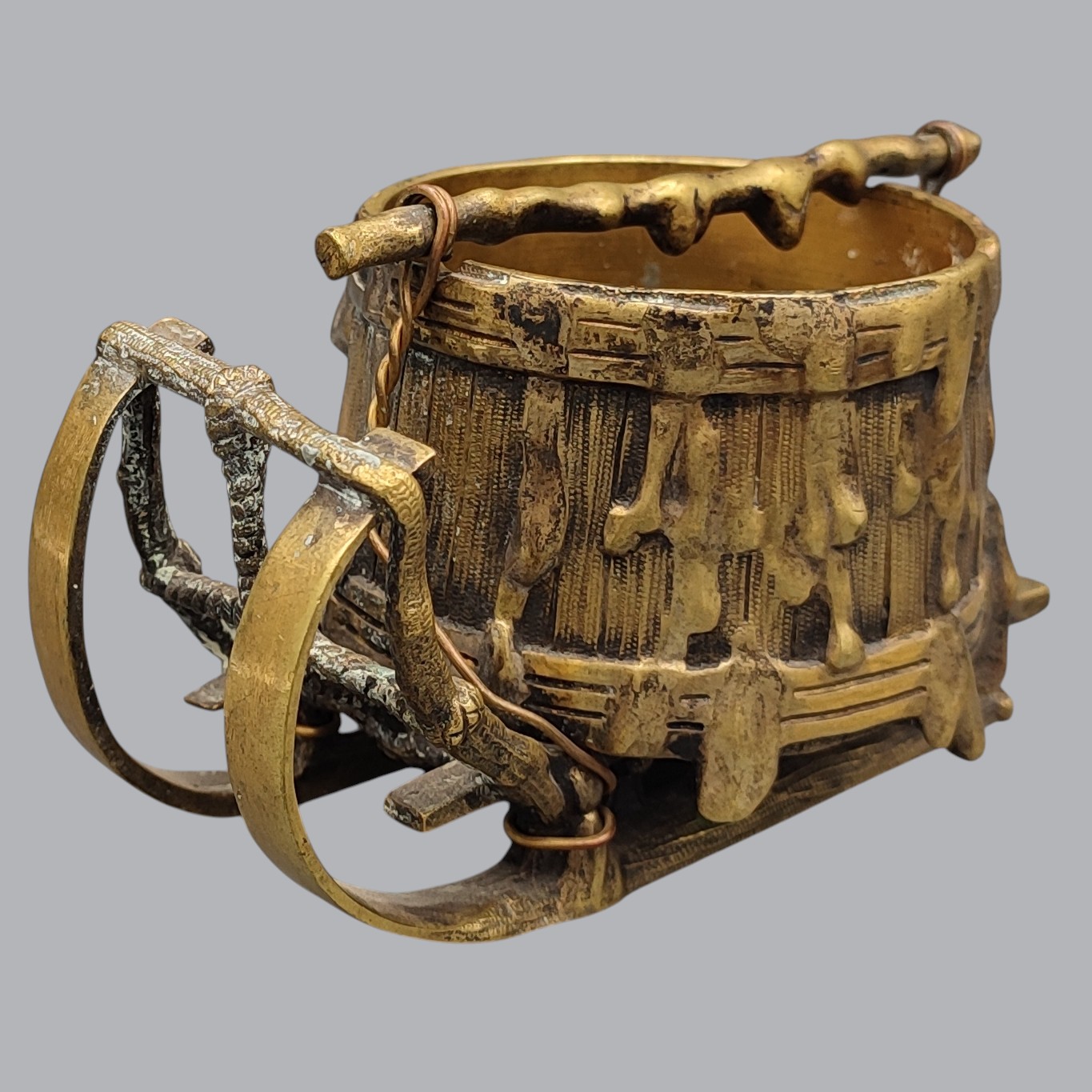 RUSSIAN BRASS SLEIGH ASHTRAY