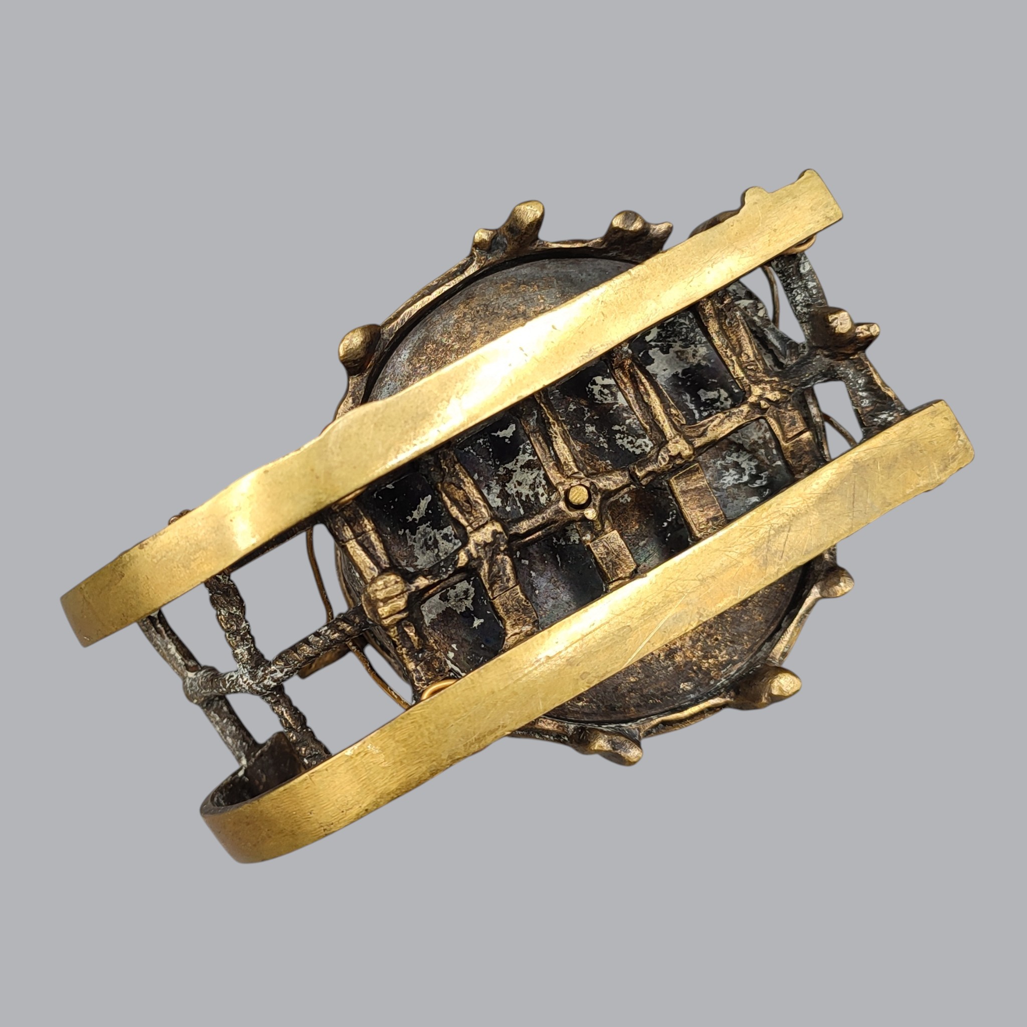 RUSSIAN BRASS SLEIGH ASHTRAY