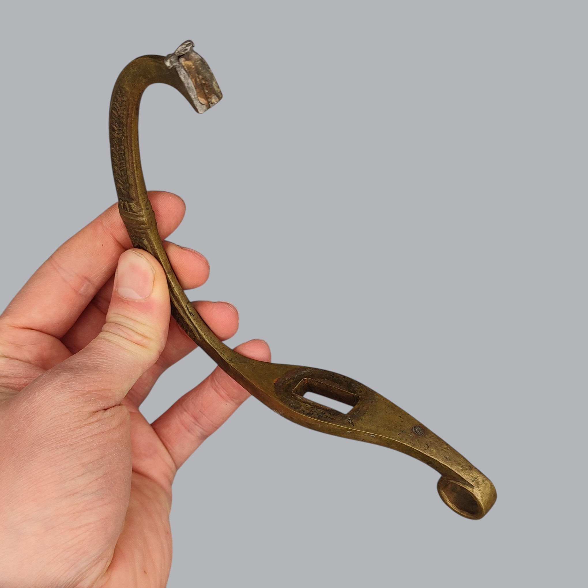 RUSSIAN SET OF THREE BRASS SABRE PARTS