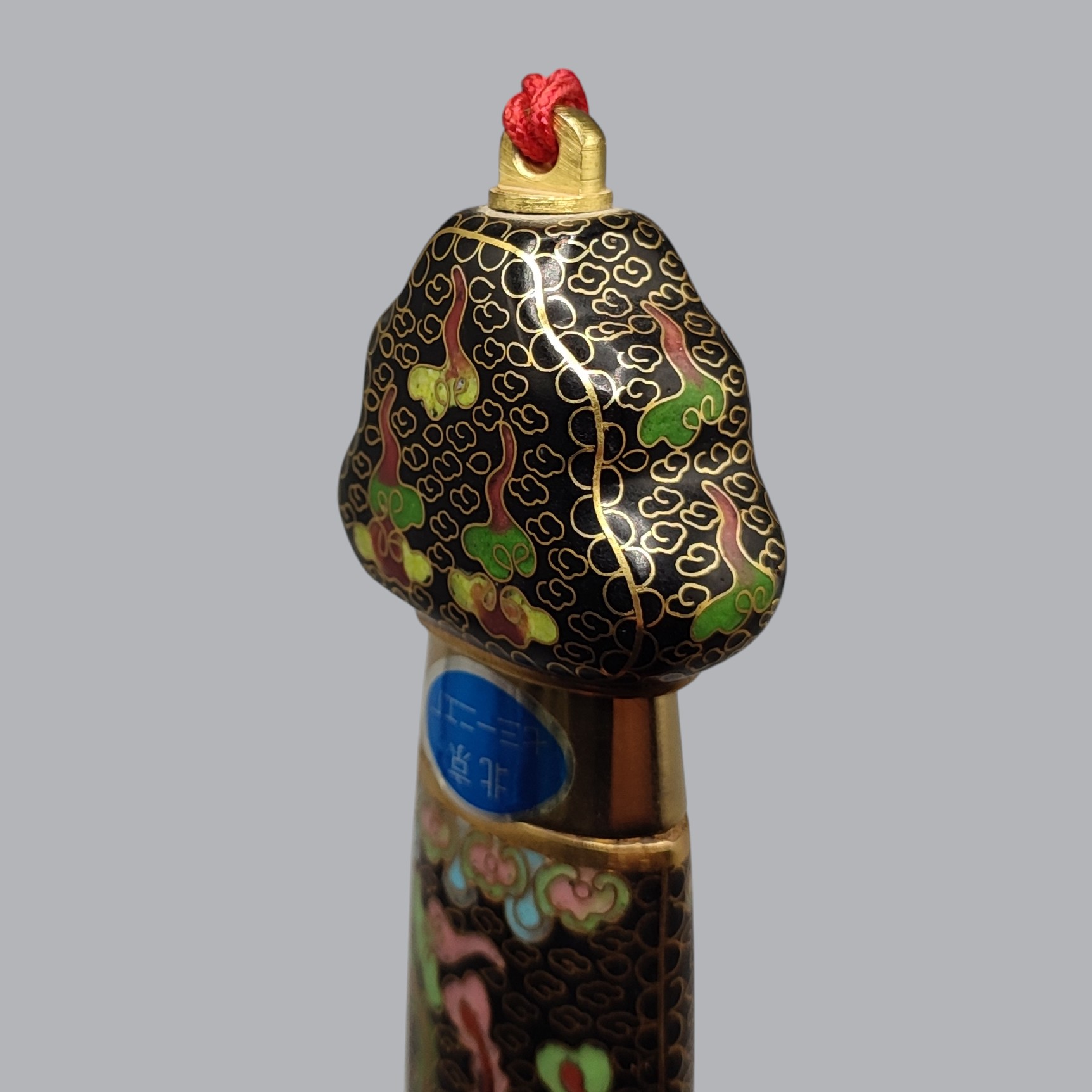 CHINESE CLOISONNE-ENAMELED TRAINING JIAN